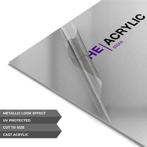 metallic silver acrylic sheet|silver brushed acrylic.